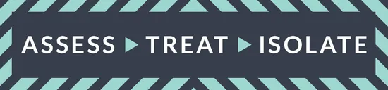 Assess, treat, isolate