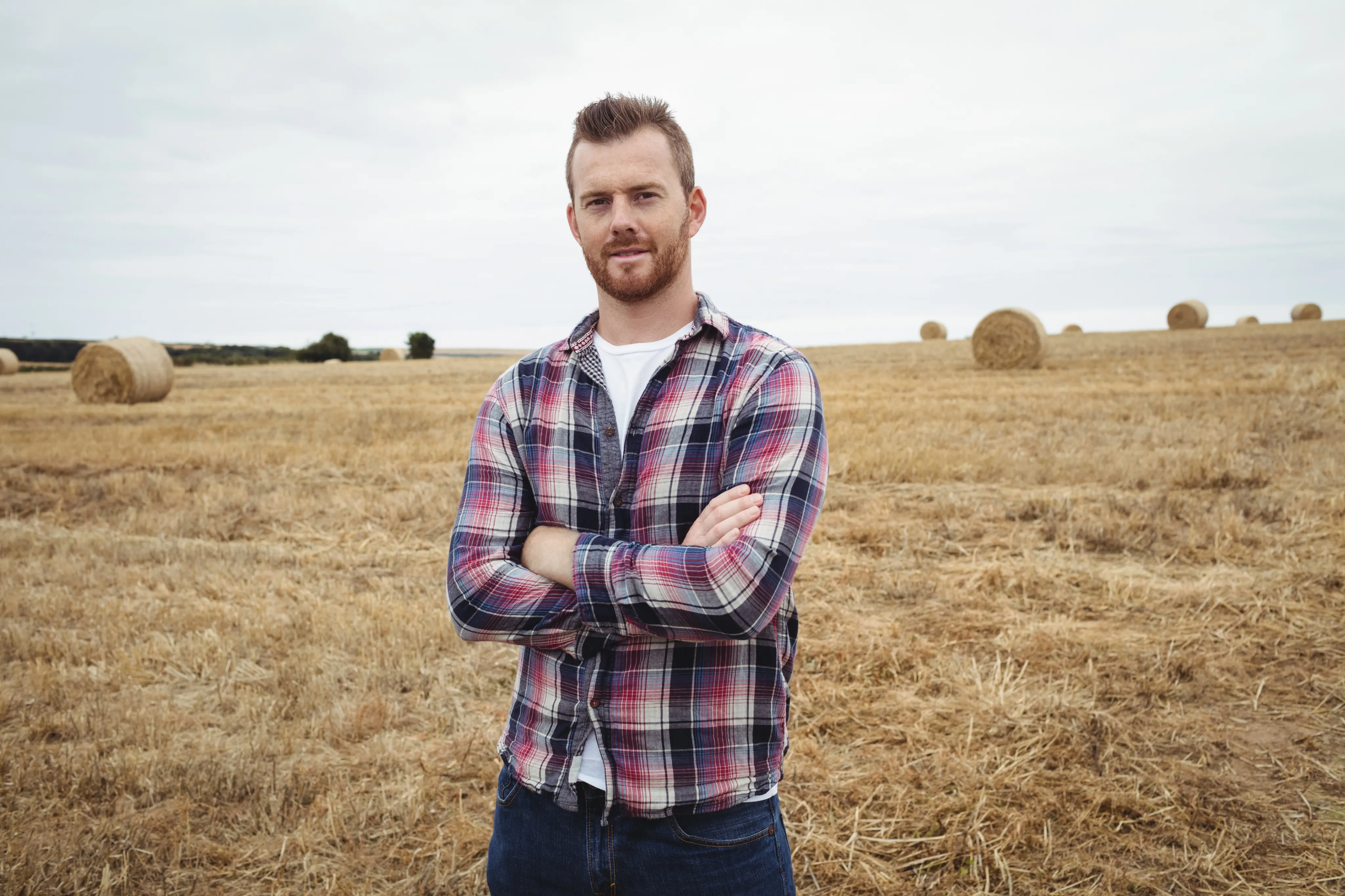 Farmer in field